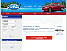 Tablet Screenshot of oceancarrental.com